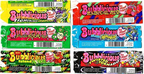 Bubblicious gum wrappers - assorted, 1994 - 2000 - a photo on Flickriver