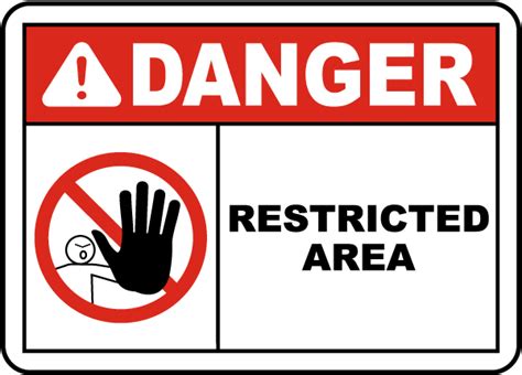 Danger Restricted Area Sign - Save 10% Instantly