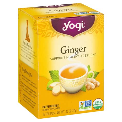 Yogi Organic Ginger Caffeine Free Tea Bags - Shop Tea at H-E-B