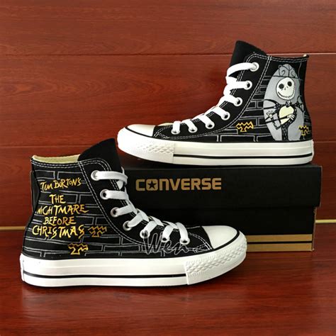 Nightmare before Christmas Converse Hand Painted Canvas Sneakers Men ...