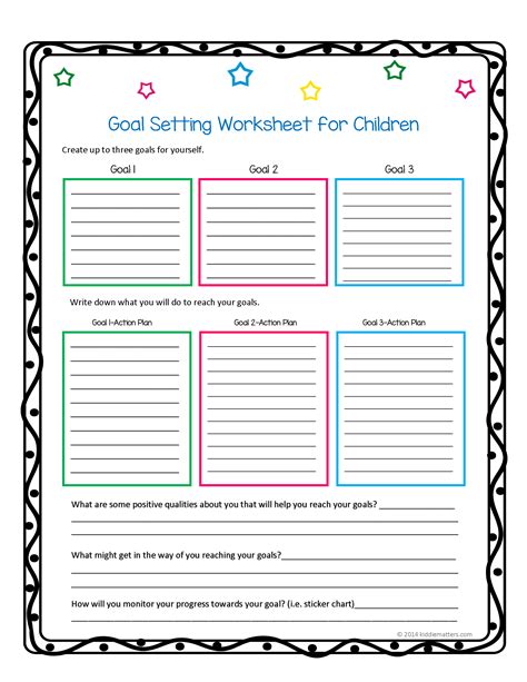 Free Printable Goal Setting Worksheets For Students - Free Printable