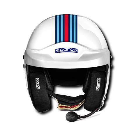 Sparco RJ-I Martini Racing Stripe Open Face Helmet (FIA) | Helmets \ Open Face Helmets ...