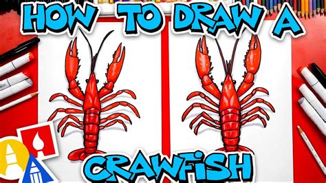 How To Draw A Realistic Crawfish - YouTube