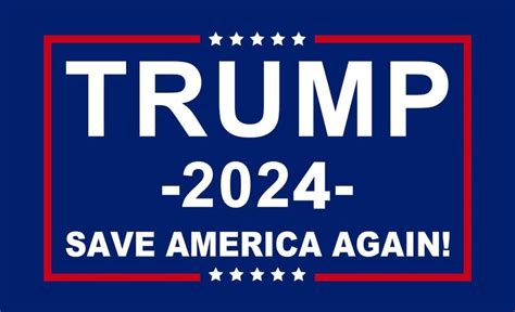 2024 Save America Again President Donald Trump Flag USA Polyester ...