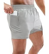 MIER Men's Workout Running Shorts 7 Inch Lightweight Athletic with ...