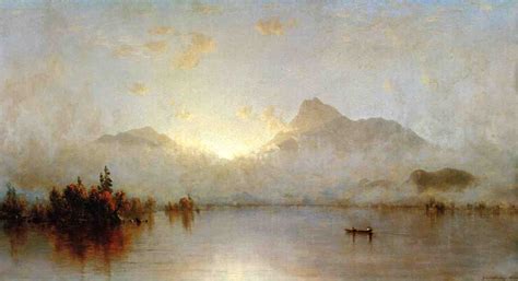 A Sunrise on Lake George 1877 1879 Painting | Sanford Robinson Gifford Oil Paintings