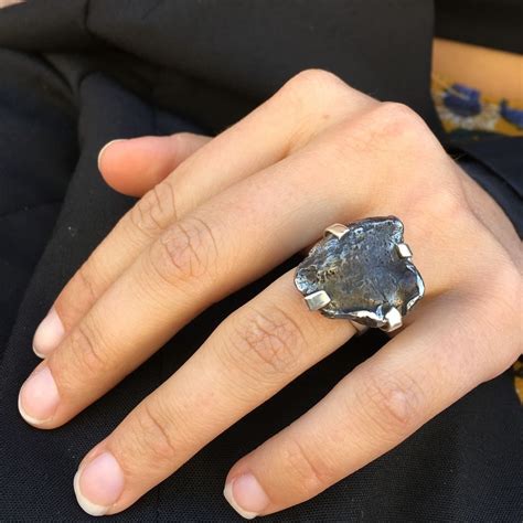 Sikhote Alin Meteorite Ring - Buy Quality Crystal Jewellery - Conscious Stones