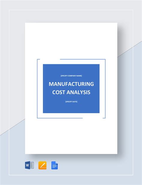 Manufacturing Cost Analysis Template in Google Docs, Word - Download ...