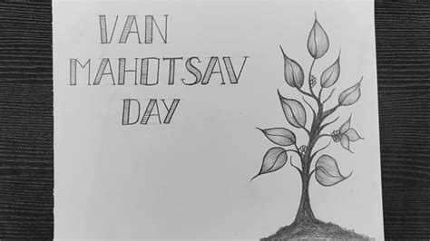 Van Mahotsav Drawing Very Easy // Save Trees Save Nature Drawing in ...