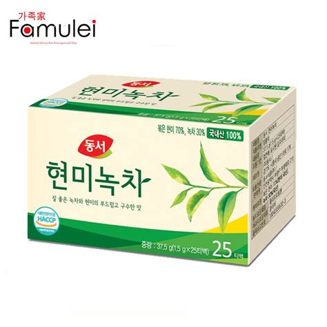 Dongsuh Korea Brown Rice Green Tea Bags 37.5g, 25 Tea Bags | Shopee ...