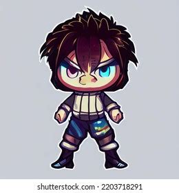 Chibi Anime Boy Pixel Art Avatar Stock Illustration 2203718291 ...