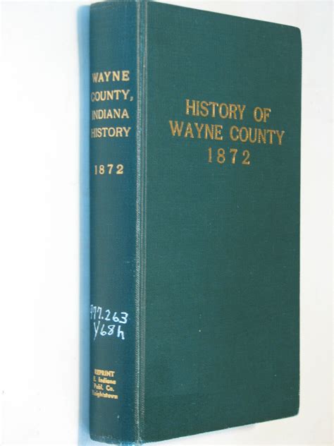 Wayne County Indiana history reprint 1872 genealogy Cambridge City ...