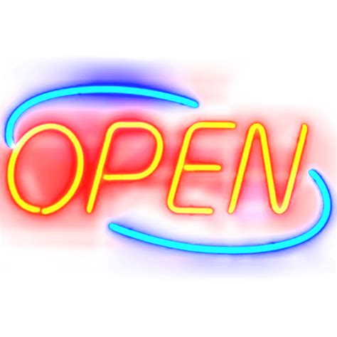 Neon Open Sign, Open Signs, Neon Png, Website Trends, Dining Room Light ...