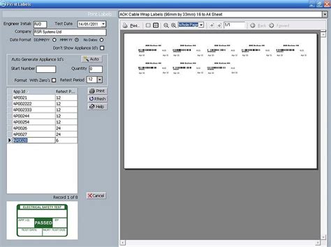 Print Labels inside Pat Testing Labels Template – Various Templates Ideas