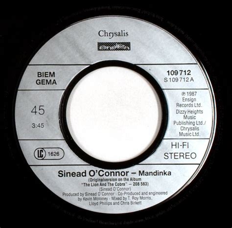 Sinéad Oconnor Mandinka / Drink Before the War 7 Vinyl - Etsy