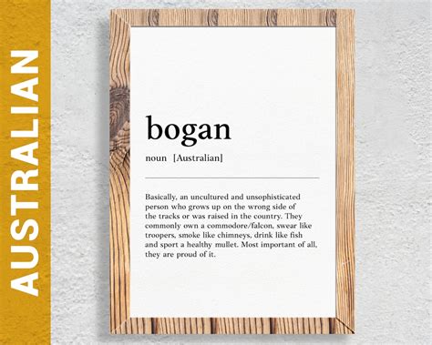 Bogan Funny Australian Slang Phrase and Humor Definition - Etsy