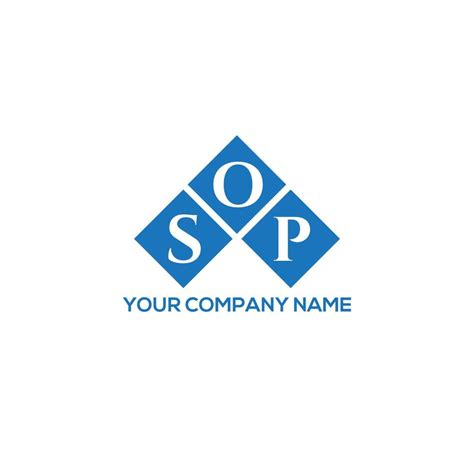 SOP letter logo design on WHITE background. SOP creative initials ...