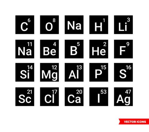 50+ Black And White Periodic Table Stock Illustrations, Royalty-Free ...