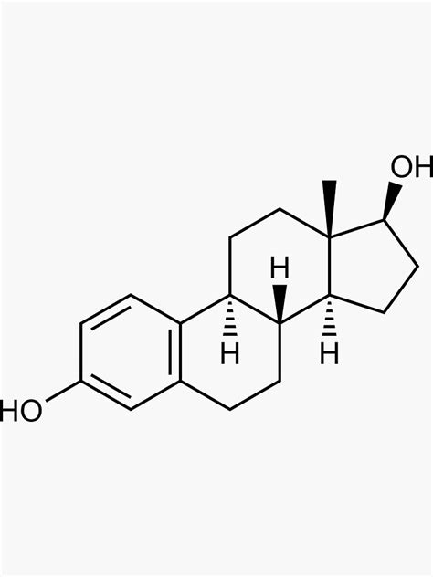 "Estradiol (Estrogen) Structural Formula" Sticker for Sale by ...