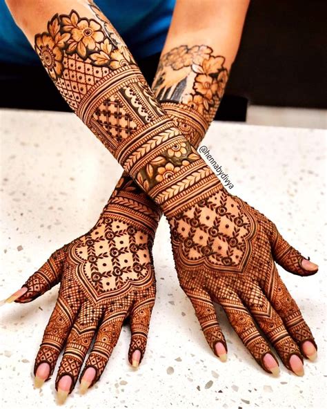 Bridal Mehndi Designs for Full Hands Front and Back, दुल्हन के हाथ की मेहंदी | Indian henna ...