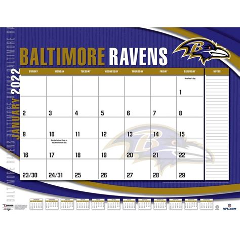 Baltimore Ravens 2022 Calendars | Sports-Calendars.com