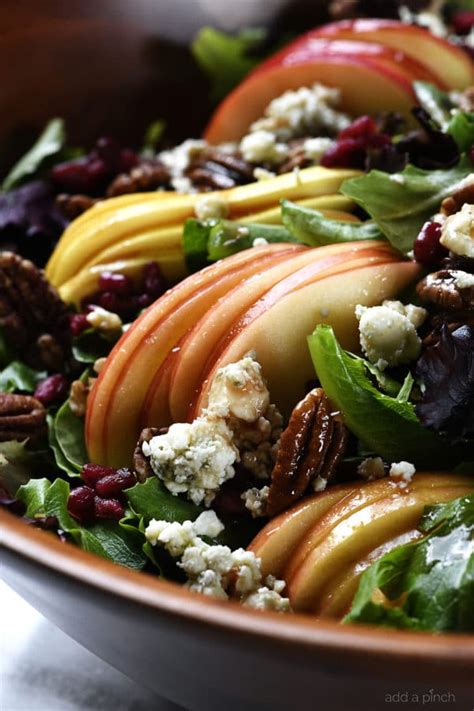 Apple Pear Salad with Pomegranate Vinaigrette - Add a Pinch