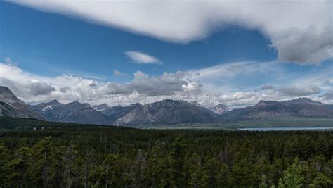 The Mountains of Waterton National Park Stock Photo - Image of forest ...