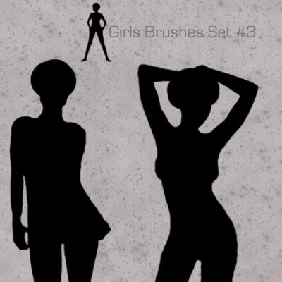 30+ Girls Photoshop Silhouette Brushes