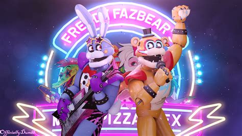 Fnaf Sb Glamrock Freddy and Glamrock Bonnie Poster by officiallydumbb on DeviantArt