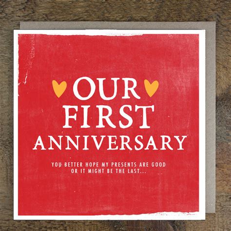 'our first anniversary' card by zoe brennan | notonthehighstreet.com