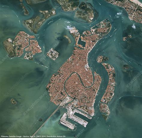 Venice, Italy, Pleiades satellite image - Stock Image - C047/9279 - Science Photo Library