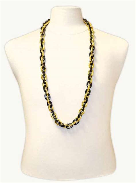 33 inch black and gold chain necklace from Beads by the Dozen, New Orleans.