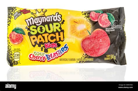 Winneconne, WI - 12 August 2019 : A package of Maynards sour patch kids ...