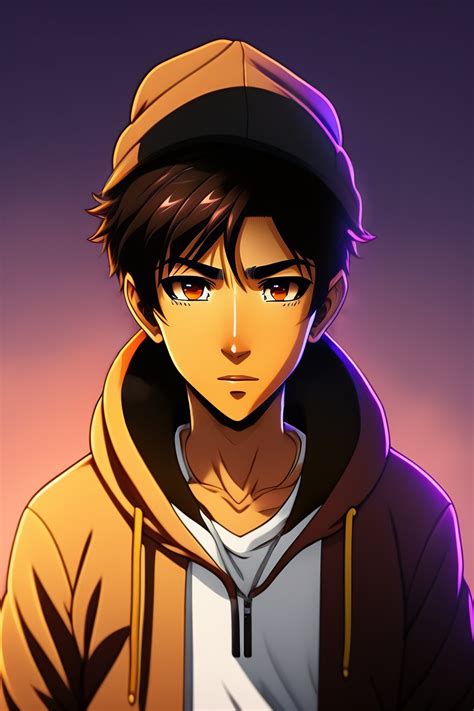 Lexica - Anime brown guy, indian, light brown skin, brown face, hoodie, light brown skin, hacker ...