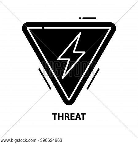 Threat Icon, Black Vector & Photo (Free Trial) | Bigstock