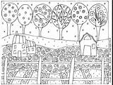 RUG HOOK PAPER PATTERN Folk Art Farm By Karla G  Rug hooking Coloring sketch template