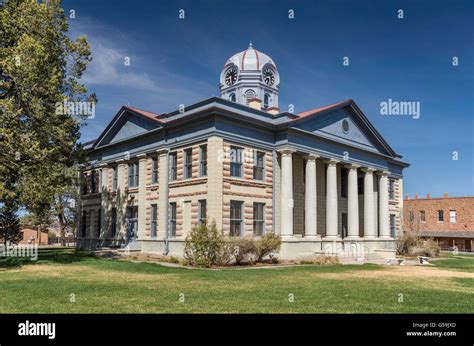 Jeff Davis County Courthouse, 1910, Classical Revival style, in Fort Davis, Texas, USA Stock ...