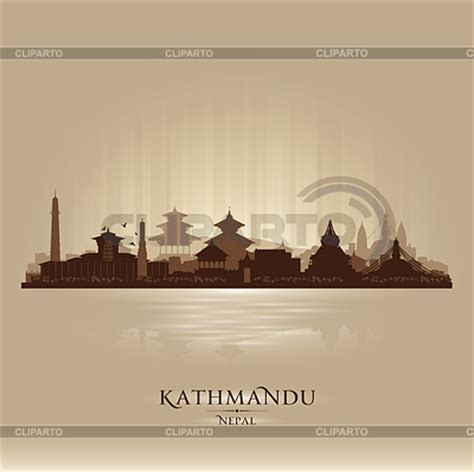 Kathmandu Nepal city skyline silhouette | Stock Vector Graphics | CLIPARTO