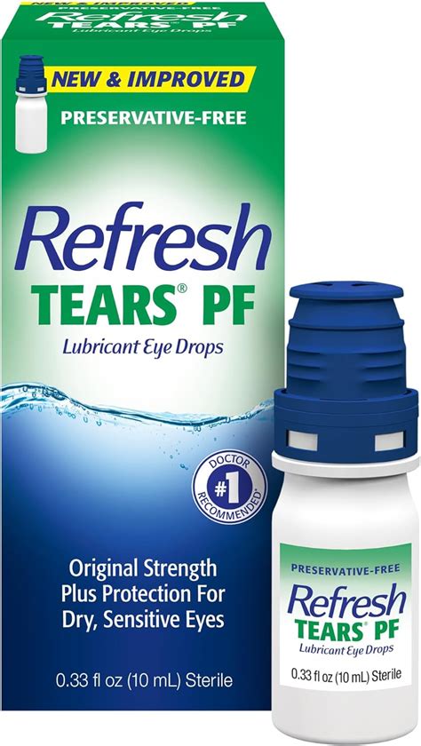 Amazon.com: Refresh Tears PF Preservative-Free Artificial Tears Lubricant Eye Drops, 0.33 fl oz ...