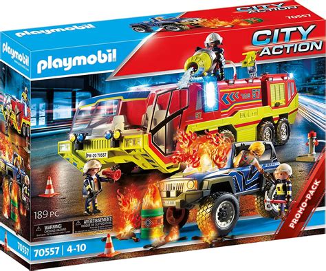 PLAYMOBIL City Action 70557 Operación de Rescate con Camión de Bomberos ...