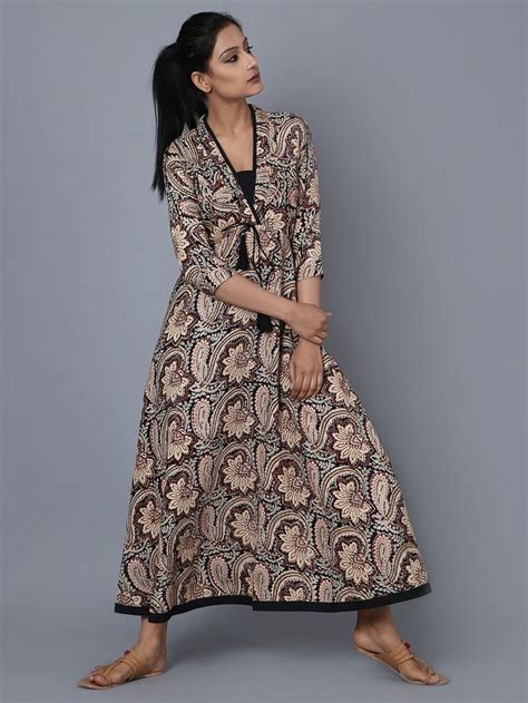 Black Cotton Jute Rajasi Dress | Dresses, Dresses for work, Couture