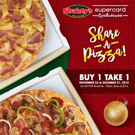 Shakey's Buy 1 Take 1 Pizza November 25 to December 31 2016 | Pamurahan - Your Ultimate Source ...