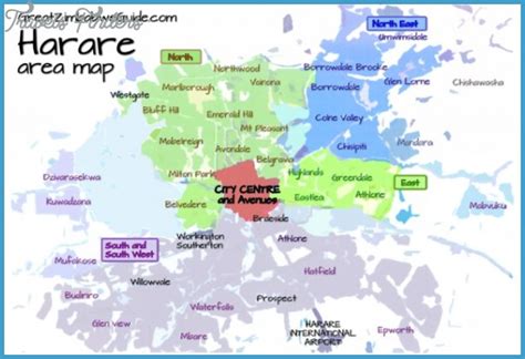 Harare Map - TravelsFinders.Com