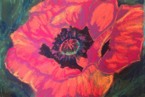 I love this Poppy painting! | Poppy painting, Painting, Pastel painting