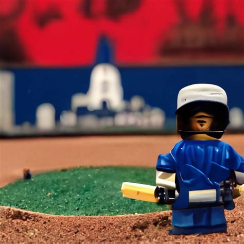 Mookie Betts batting in Dodgers stadium, lego form. 😂 : r/midjourney