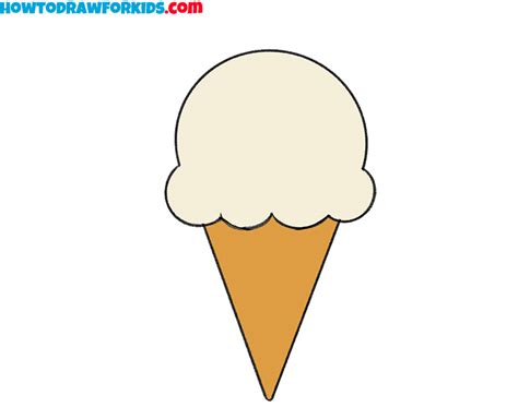 How to Draw an Ice Cream Cone for Kindergarten - Easy Drawing Tutorial