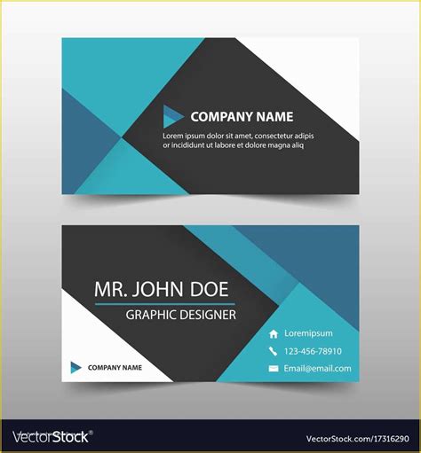 Business Calling Card Template Free Of Blue Corporate Business Card Name Card Template Vector ...