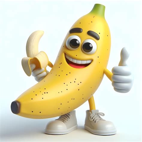 Premium Photo | 3D Render Banana character cartoon ai generator