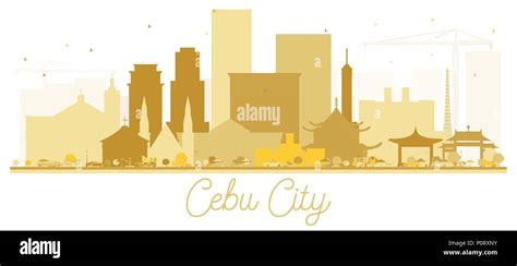 Cebu City skyline Golden silhouette. Vector illustration Stock Vector ...