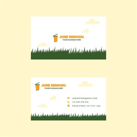 Junk Removall Business card design 29412963 Vector Art at Vecteezy